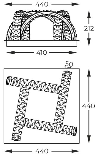 Plafonieră LED Zuma Line MX3274-4-3GT TULA LED/23,5W/230V auriu
