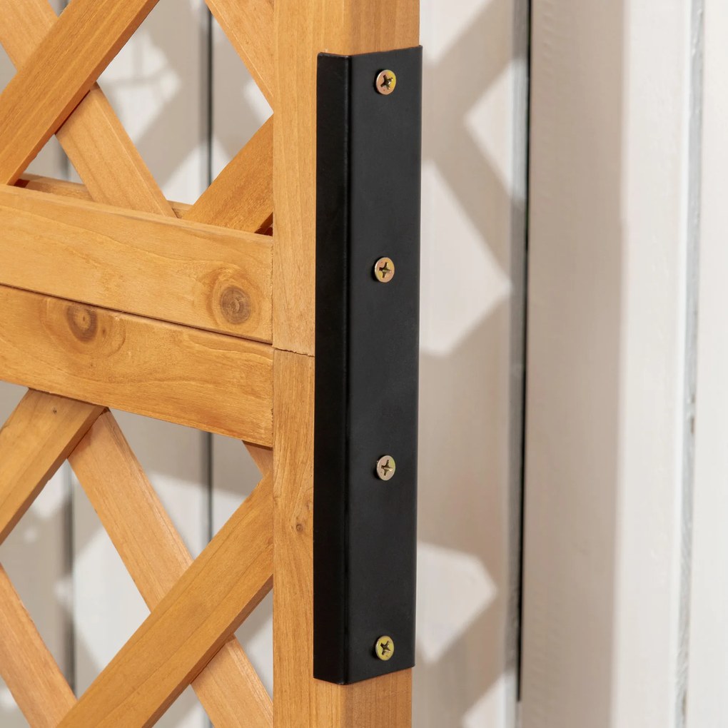 Outsunny Ghiveci cu grilaj pe stâlpi pentru plante - dim. 54,5L x 52l x 180H cm - Lemn de brad pre-uleiat | Aosom Romania