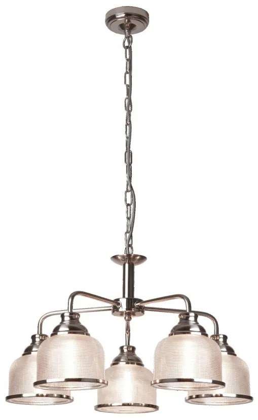 Lustra suspendata design clasic Bistro II 5L argintiu satin 1685-5SS SRT