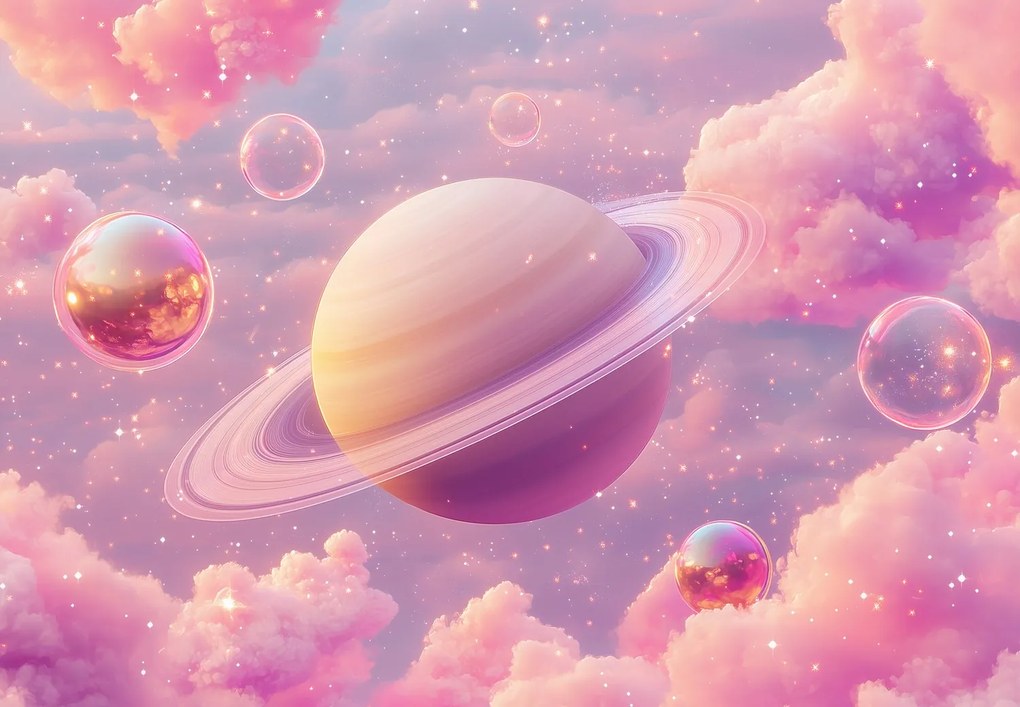 Fototapet - Planetă roz (147x102 cm)