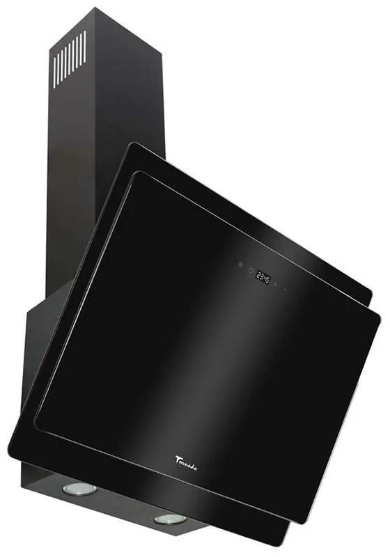 Hota Decorativa Tornado Notos 1200 (90), 1 motor, latime 90 cm, 4 viteze, absorbtie 1200 m3/ora, Negru
