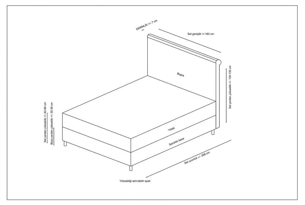 Pat boxspring roz cu spațiu de depozitare 140x200 cm Sonata – Kalune Design