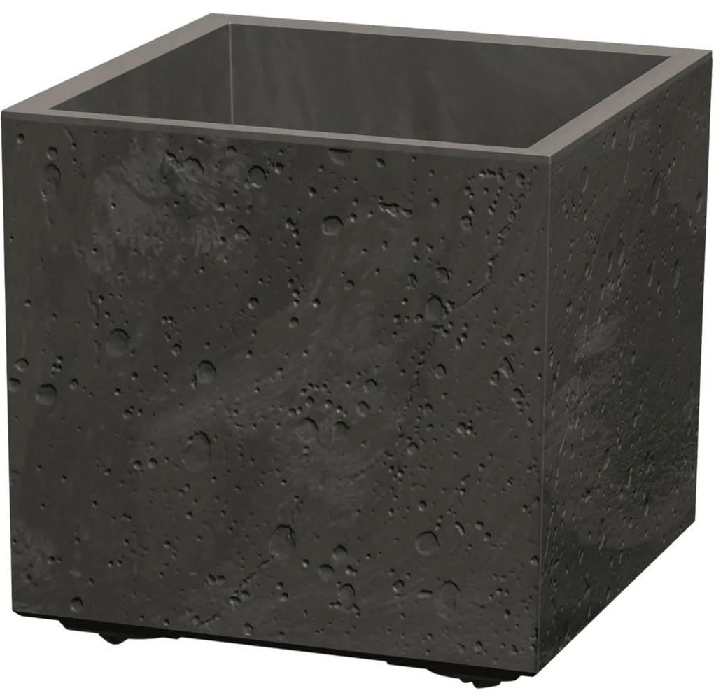 Ghiveci de flori SIERRA SQUARE BETON EFFECT 38,5cm , negru, M