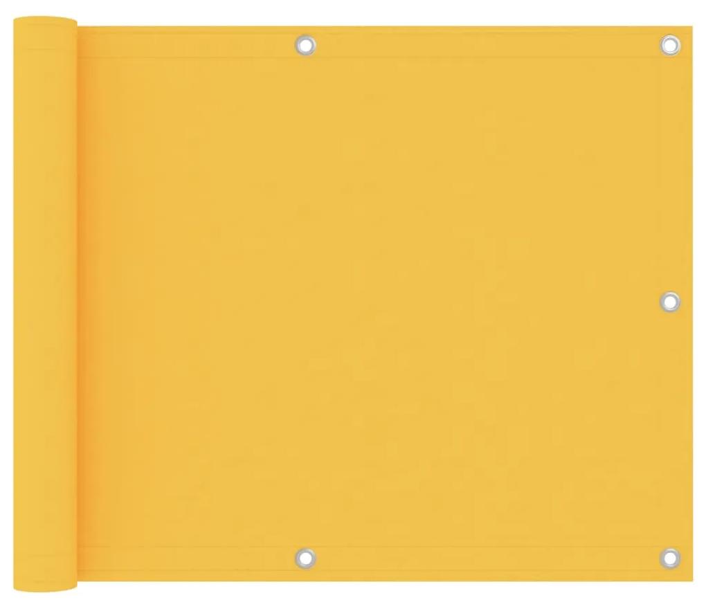 Paravan de balcon, galben, 75 x 500 cm, tesatura oxford Galben, 75 x 500 cm