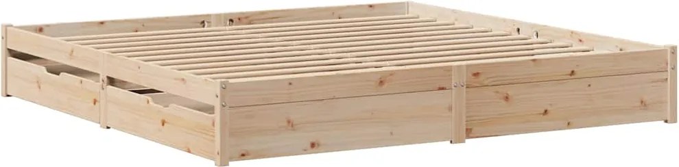 vidaXL Cadru de pat fără saltea, 180x200 cm, lemn masiv pin