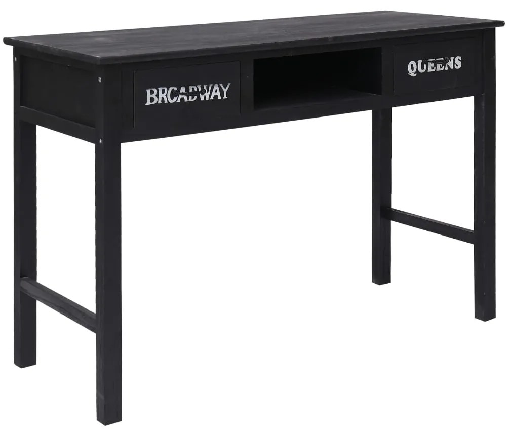 vidaXL Masă consolă, negru, 110 x 45 x 76 cm, lemn