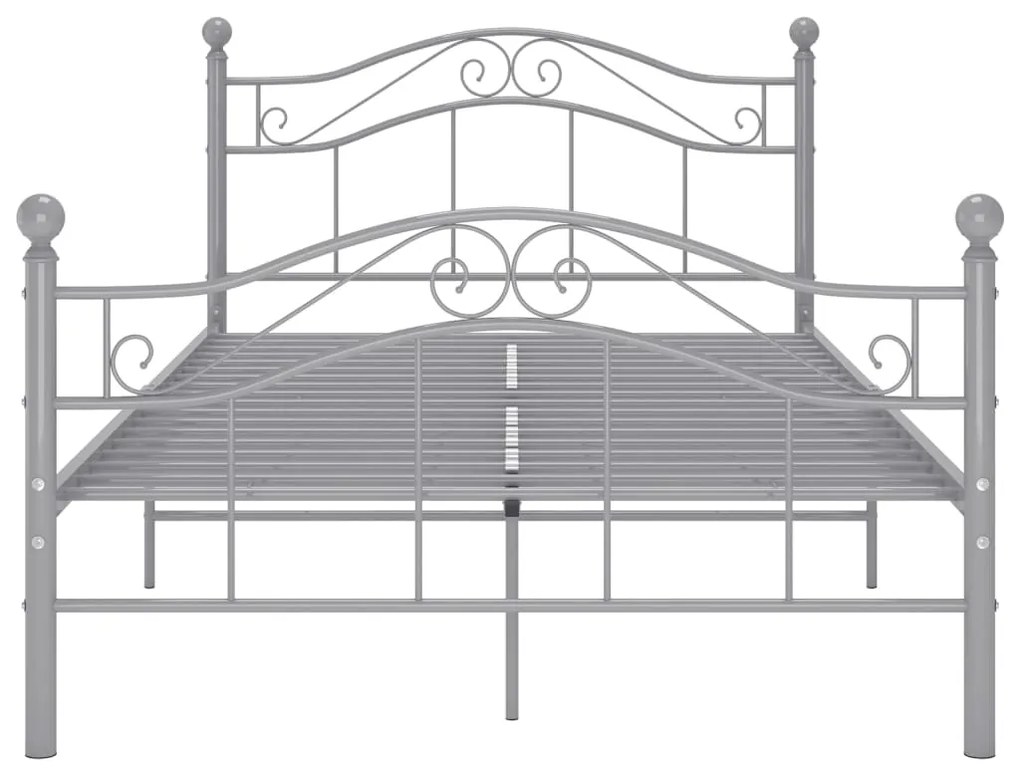 Cadru de pat, gri, 120 x 200 cm, metal