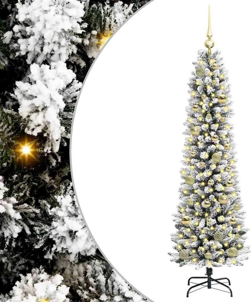 vidaXL Brad de Crăciun artificial Alb 150 cm PVC și metal și plastic