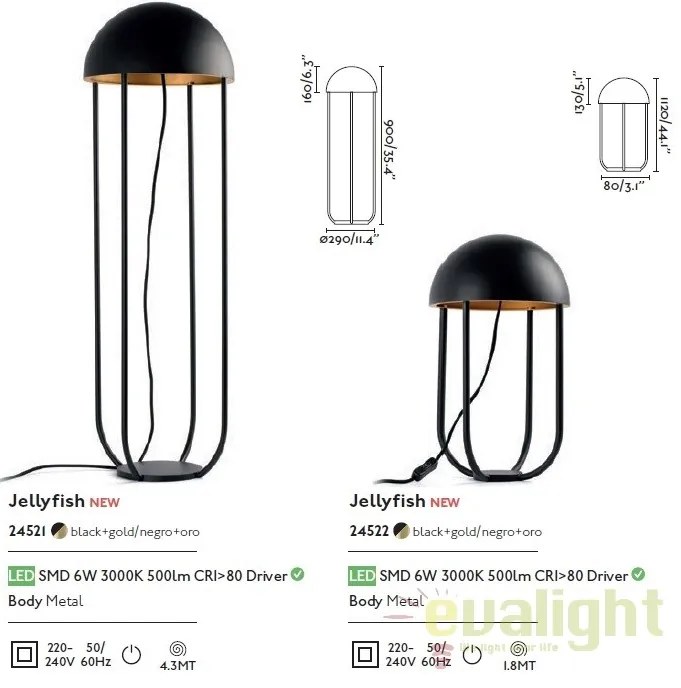 Lampadar LED / Lampa de podea design deosebit ELLYFISH 24521