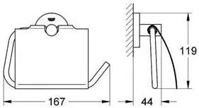 Pachet complet baterii baie Grohe Bau Edge marimea S(23328000,23334000,27853001), suport hartie igienica Essentials (40367001)