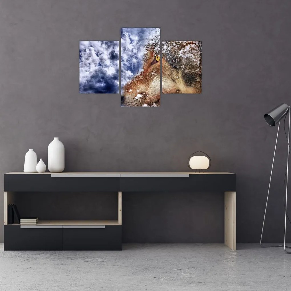 Tablou cu lup (90x60 cm)
