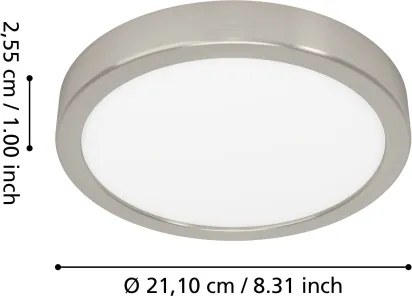 Eglo 901381 - Plafonieră LED FUEVA-Z RGBW dimabilă, sticlă fumurie, LED/11,2W/230V 21,1cm IP44 crom