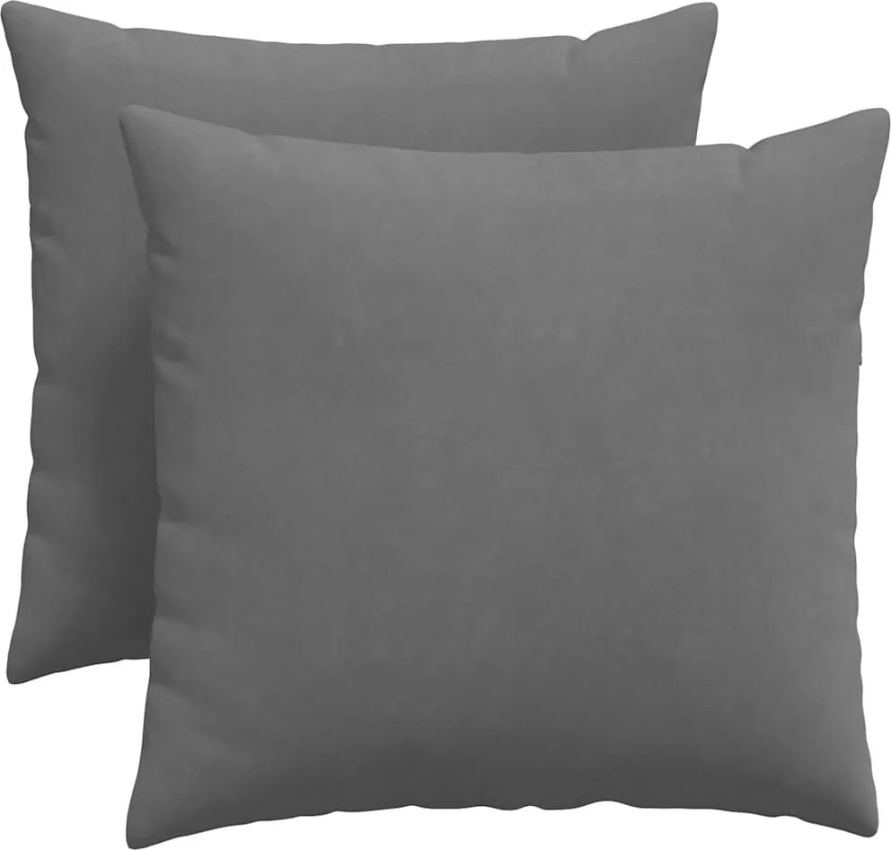 vidaXL Perne pentru canapea 2 pcs Gri închis 50 x 50 cm țesătură