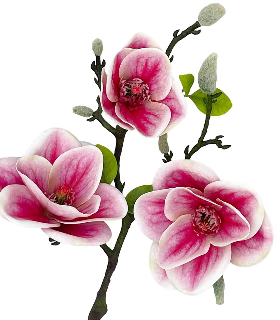 Crenguta cu magnolie mov  roz, OPULENCE, 50cm