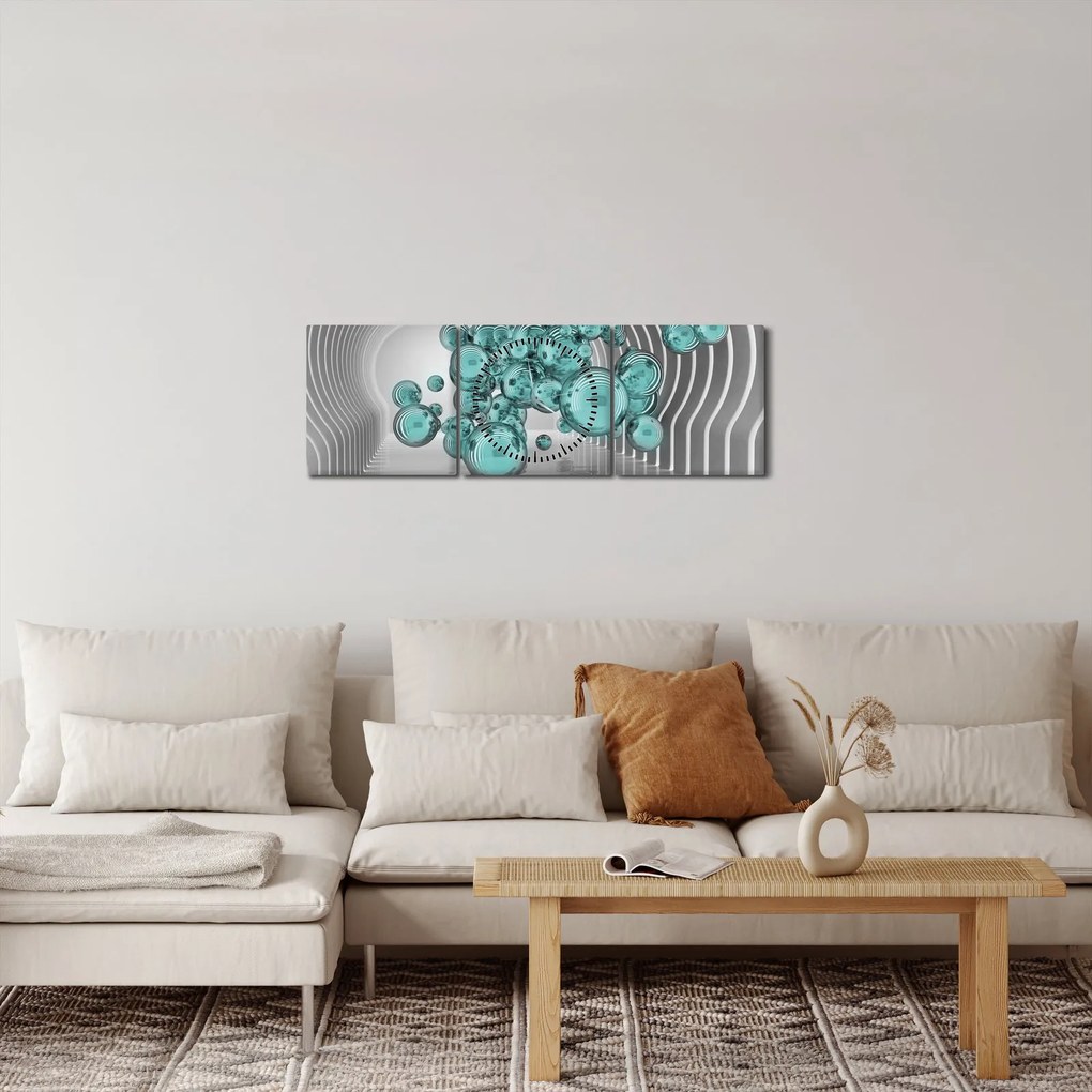 Tablou - Bule (cu ceas) (90x30 cm)