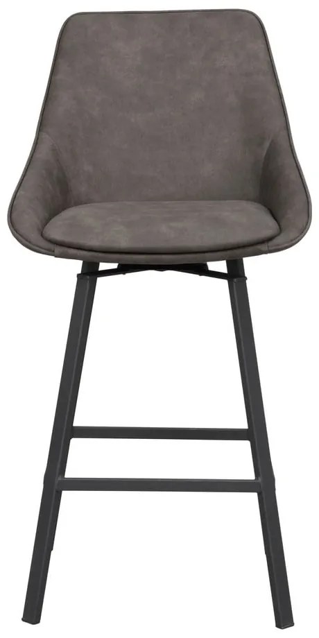 Scaune de bar gri 2 buc. (înălțime șezut 65 cm) Alison – Rowico