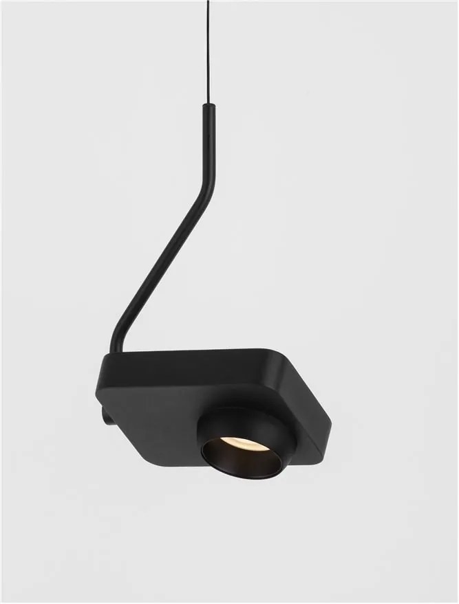 Pendul LED cu spot directionabil stil minimalist KEDROS negru