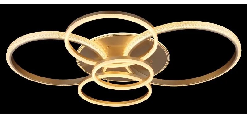 Plafoniera LED metal sampanie cristale acrilice LORELEI