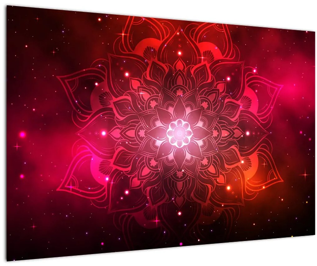 Tablou abstracției roșii (90x60 cm)