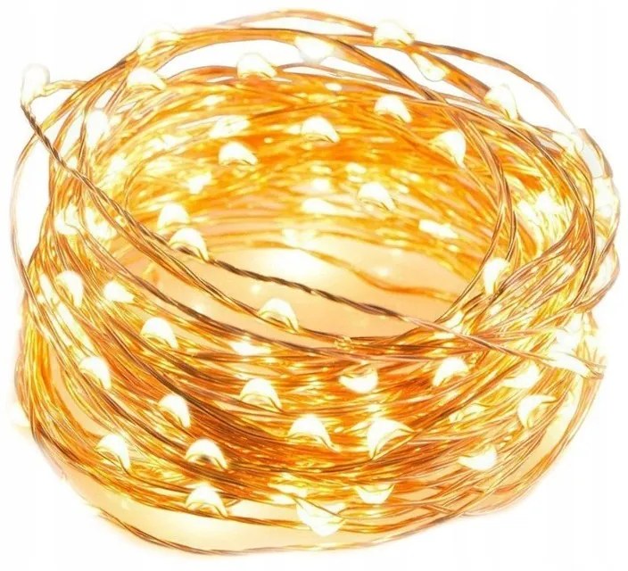 Lant luminos de Craciun 50 LED-uri, alb cald