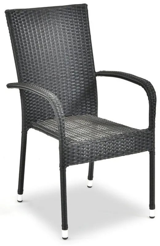 Scaun de grădină din ratan artificial negru Paris - Bonami Essentials