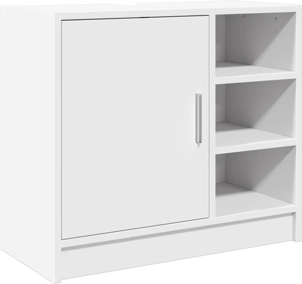 vidaXL Dulap de chiuvetă, alb, 63x29x55 cm, lemn prelucrat