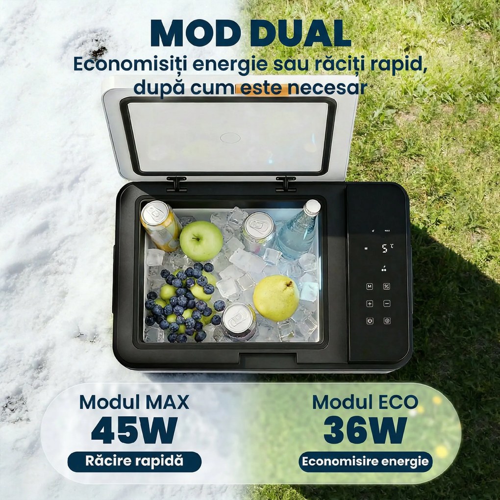 Outsunny Frigider portabil 12V cu adaptor 240V pentru rulote și mașini | Aosom Romania