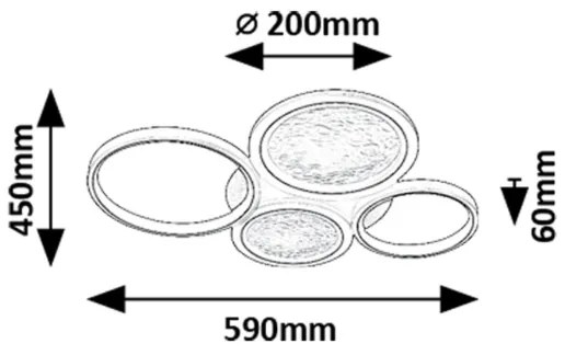Plafonieră LED dimabilă Rabalux 71378 ARANIS LED/40W/230V 3000-6500K + telecomandă
