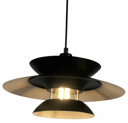 Lustră pe cablu BERIT 1xE27/20W/230V negru