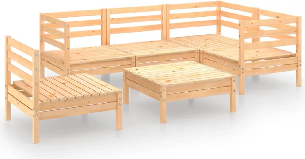 vidaXL Set mobilier de grădină, 6 piese, lemn masiv de pin