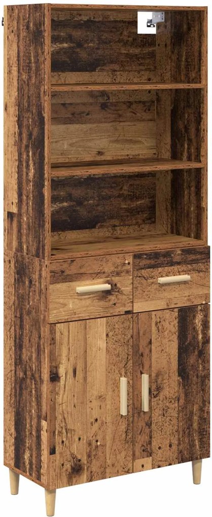 vidaXL Bufet cu sertar Lemn Vechi 69,5 x 32,5 x 180 cm Lemn compozit