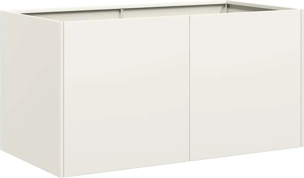 vidaXL Jardinieră alb 80x40x40 cm Oțel laminat la rece