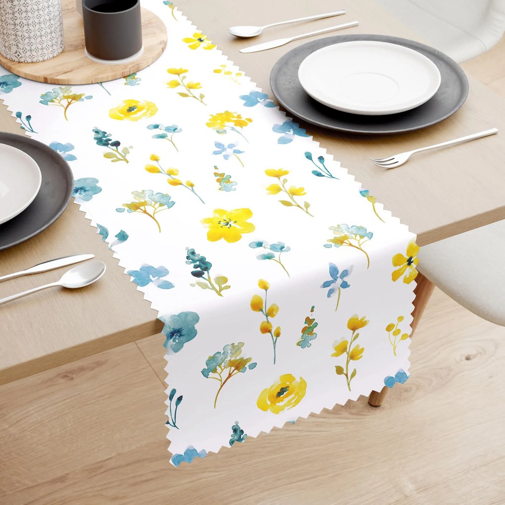 Goldea napron de masă teflonat - pajiște proaspătă 35x120 cm