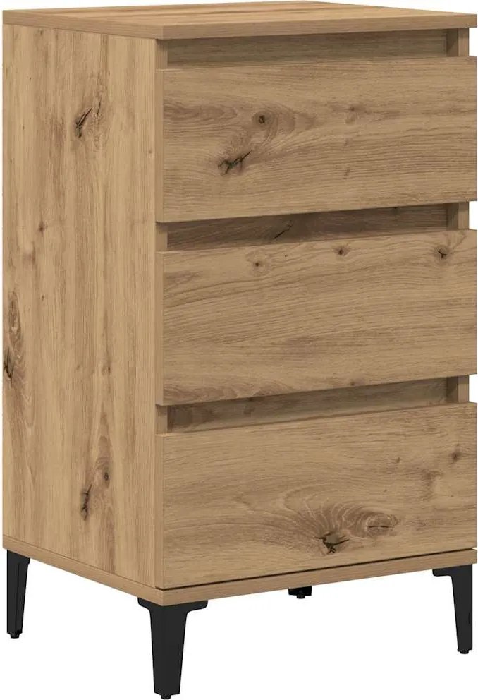 vidaXL Dulap de noapte Stejar Artizanal 45 x 35 x 44 cm Lemn compozit