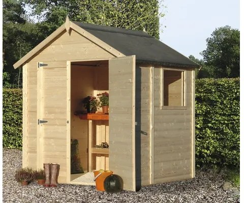 Casuta de gradina Konsta Blockhaus Modus, 181x175 cm, natur