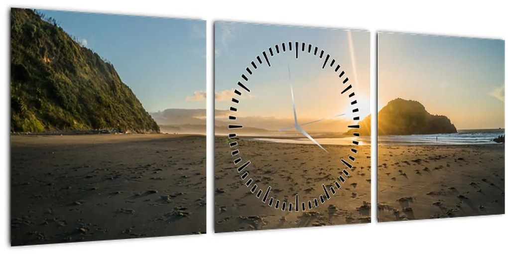 Tablou cu paja (cu ceas) (90x30 cm)