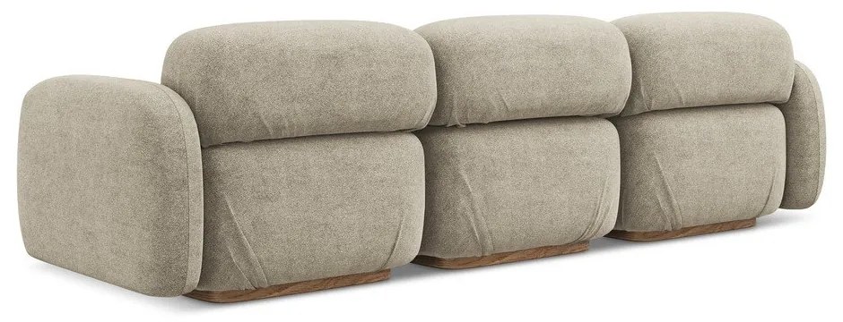 Canapea modulară bej cu tapițerie din țesătură bouclé 270 cm Ailani – Makamii