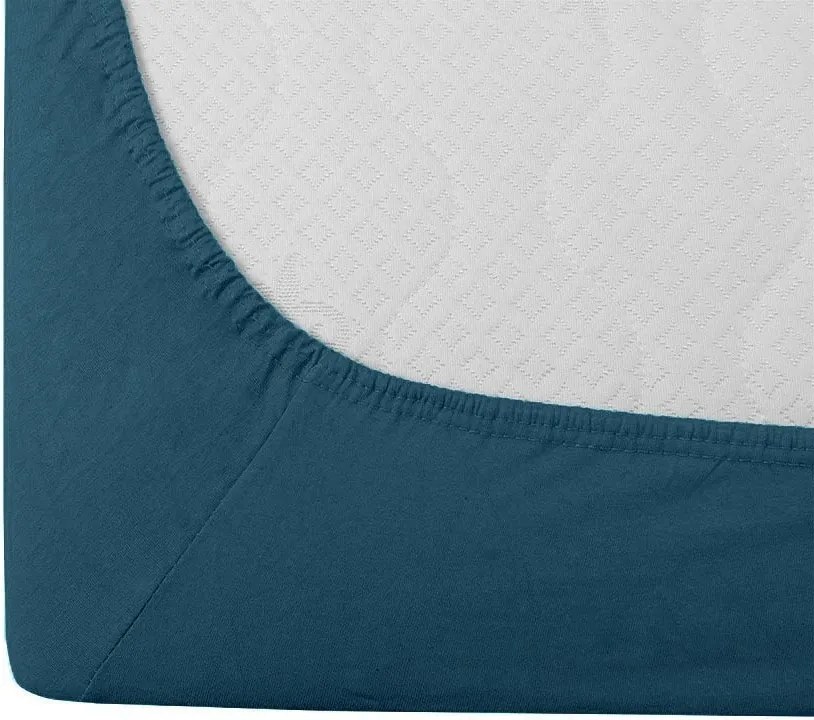 Cearsaf Jersey HIGHFIT culoare petrol 180 x 200 cm