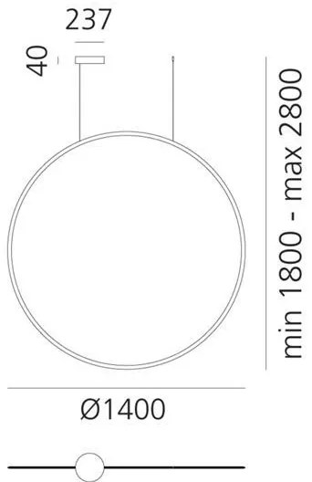 Lustră LED dimabilă pe cablu Artemide 1994010APP DISCOVERY LED/80W/230V 3000K antracit