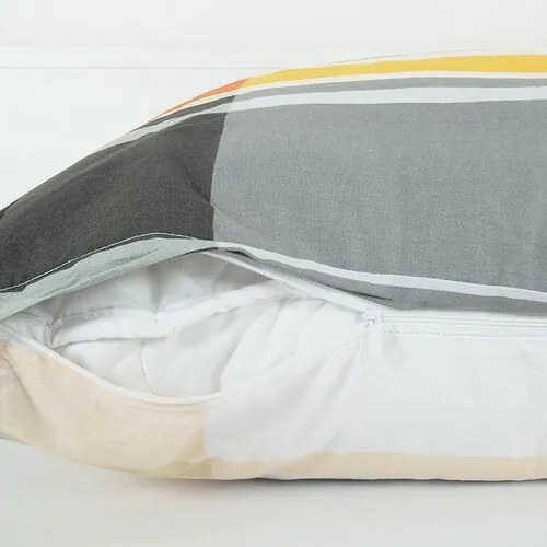 Lenjerie pat bumbac creponat B.E.S. Petrovice Top Class Orange kube,140 x 200 cm, 70 x 90 cm