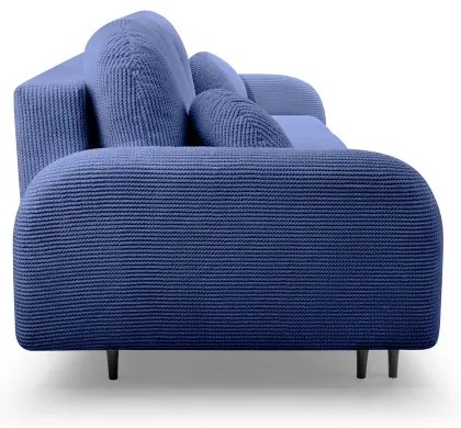 Canapea extensibilă tapițată CLOUDY, 3 locuri, albastră