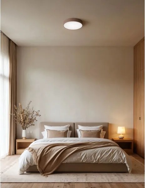 Brilagi - Plafonieră pentru baie CLARE, 3xE27/24W/230V, Ø 40 cm, IP54, maro