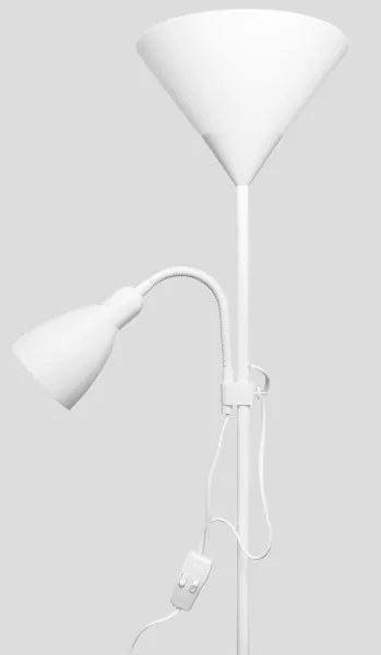 Lampadar WENDY, 1xE27/100W/230V + 1xE14/40W, alb