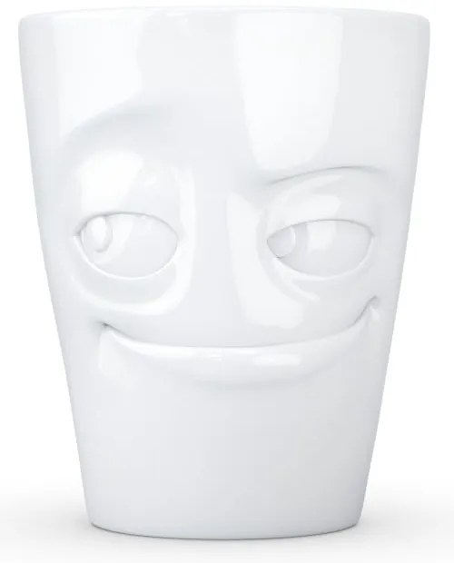 Cană din porțelan cu mâner șarlatan, 58products, alb