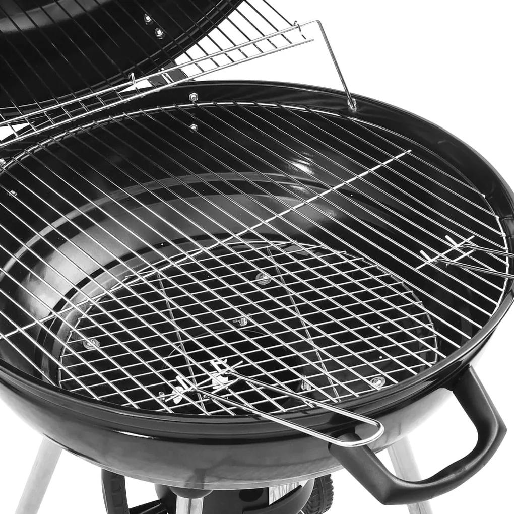 Gratar barbecue pe carbuni cu recipient, 73x58x96 cm, otel