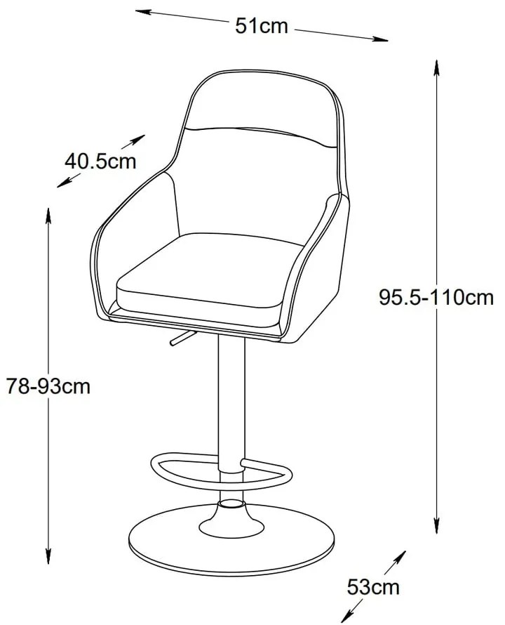 Scaune de bar portocalii 2 buc. (înălțime șezut 69 cm) Avola – Unique Furniture