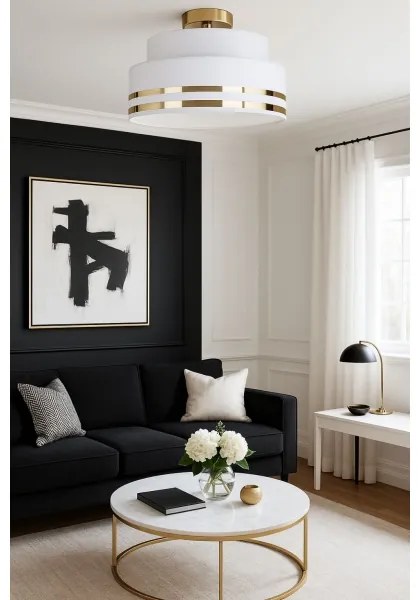 Plafonieră TAMI 1xE27/60W/230V crem/auriu