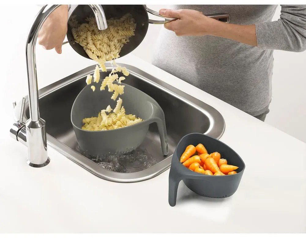 Strecurătoare compactă Joseph Joseph Colanders, gri