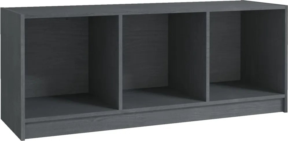 vidaXL Comodă TV, gri, 104x33x41 cm, lemn masiv de pin