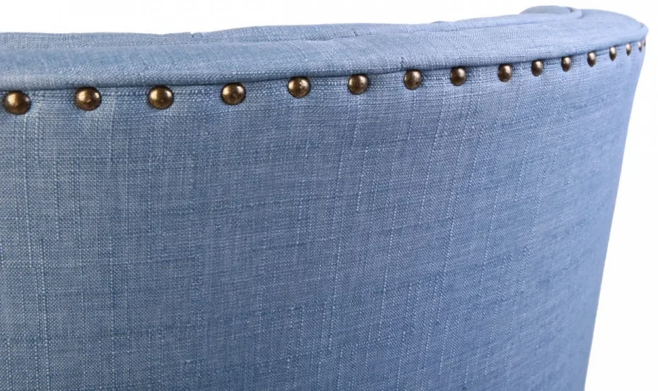 Fotoliu, Lemn Solid, Lamont, Albastru Indigo